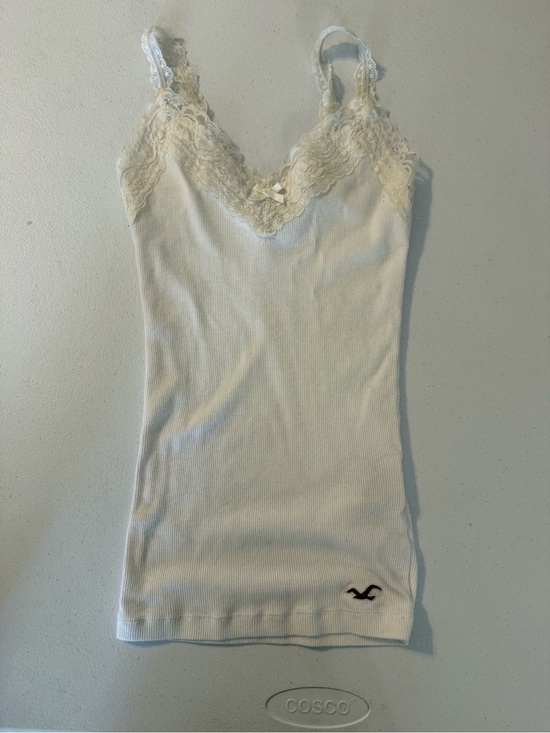 Hollister Tops - Y2K Hollister Lace Cami - White Coquette Ribbon Tank - Bella Swan 2000s Sz XS